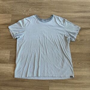 Eddie Bauer Striped Short Sleeve T Shirt Men's 2XL Blue